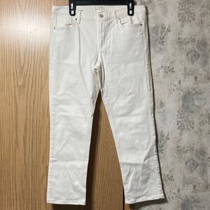 LOFT Outlet Women’s Size 12 Off-White Denim Pants Modern Crop